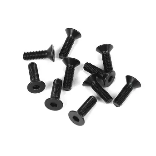 TKR1323 M3x10mm Flat Head Screws (black, 10pcs) Di Tendenza