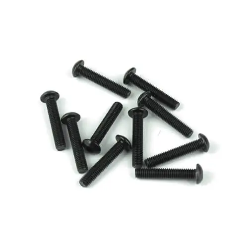 Non Perdere TKR1407 M3x16mm Button Head Screws (black, 10pcs)