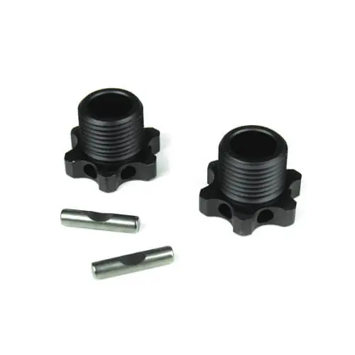 TKR5071X Wheel Hubs (17mm, lightened, aluminum, gun metal anodized, w/pins, 2pcs) Super Prezzo