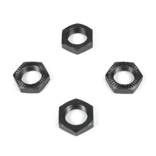 TKR5116 Wheel Nuts (17mm, serrated, gun metal anodized, M12x1.0, 4pcs) Vendita Finale