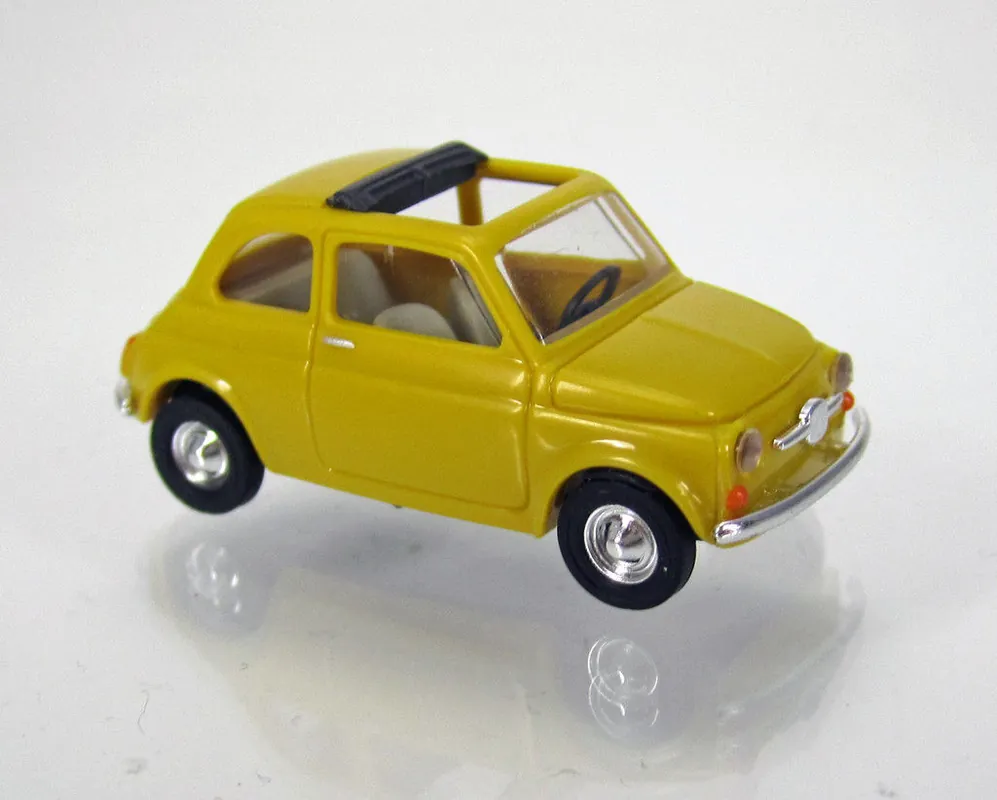 Reso Gratuito 48700 Busch HO 1 87 Fiat 500 F 1965 COLORE GIALLO CON CAPPOTTINA