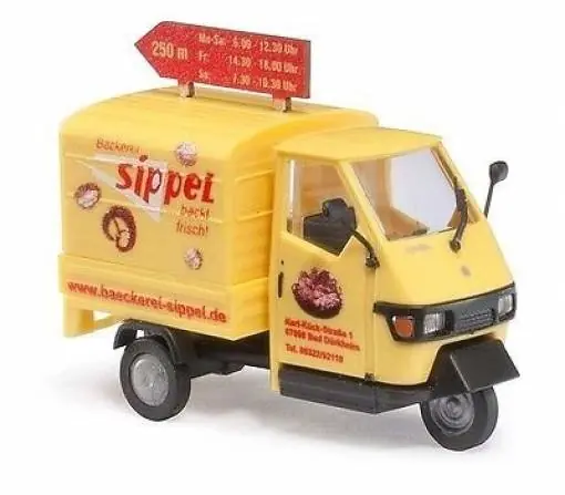 Prezzo Ridotto 48471 Busch HO 1 87 Piaggio Ape 50 furgonata panetteria forno