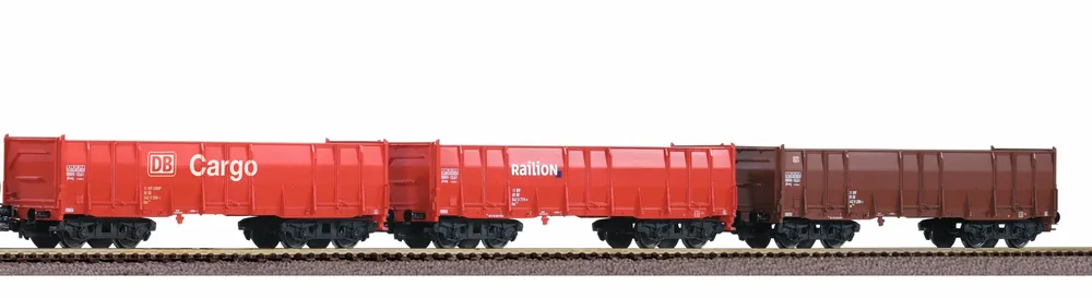 00014-C3 Piko HO Set 3 carri vari sponde alte a carrelli promozione da start set Promo Stagionale