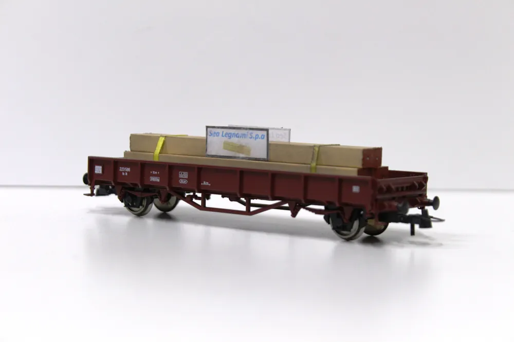 Promozione Esclusiva 00377-E Roco HO carro a sponde basse RIV Rs36 gondola con carico a bordo
