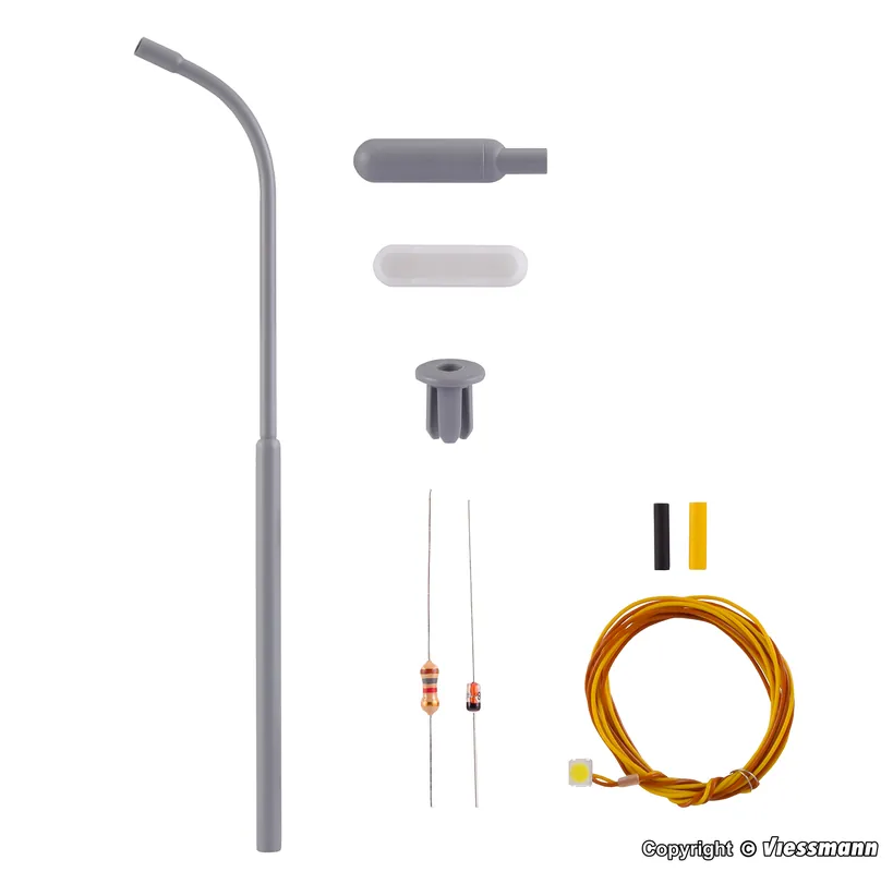 Prezzo Scontato 6722 Viessmann HO lampione stradale 1 braccio 100 mm. kit facile montaggio