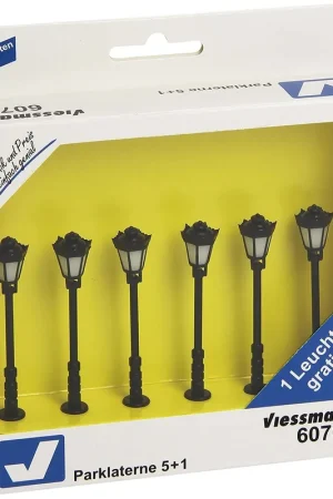 60706 Viessmann HO Set 6 lampioni stile antico alt. mm. 56 conf. risparmio Prezzo Scontato