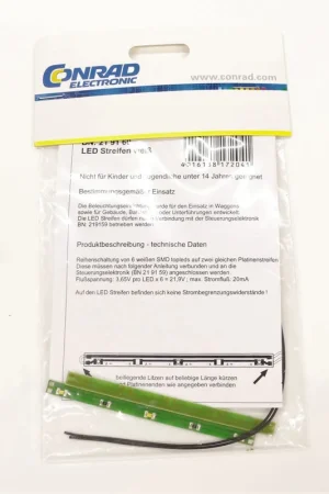 219160 Conrad Modulo illuminazione rotabili 6 led bianco 20 mA lungh. mm. 94 Ultime Pezzi