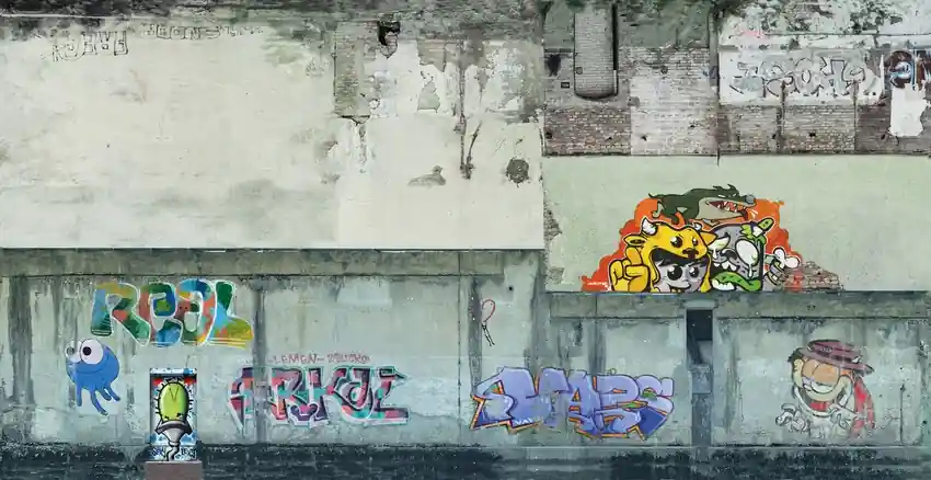 56669 Noch HO Cartoncino in 3d muro con murales misure mm. 250 x 125 Pagamento Sicuro
