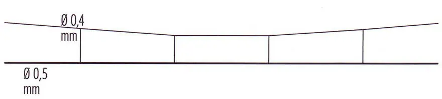 181 Sommerfeldt HO Catenaria tipo FS spessore 0,5 mm lunghezza 200 mm 1 pezzo Esclusivo