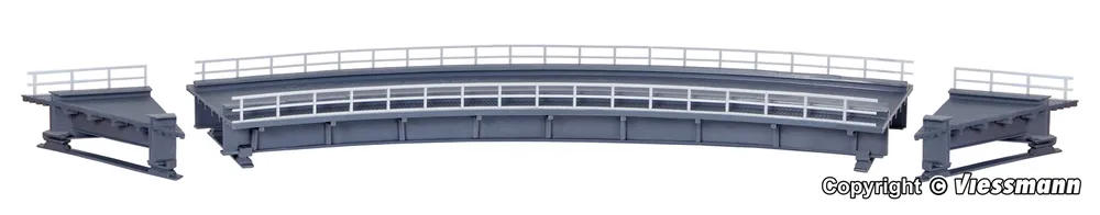 Novità 39706 Kibri HO Ponte ferroviario in curva raggio 1 357/360 45 gradi kit montag.