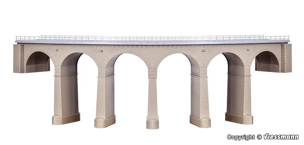Nuovo Arrivo 39725 Kibri HO viadotto ferroviario in pietra in curva 1 binario kit scala 1 87