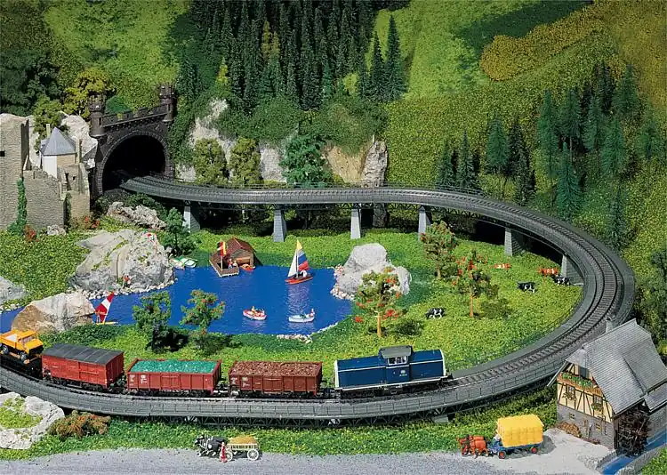 120470 Faller HO Kit rampa ponteggio in curva raggio 360 mm. kit montaggio Promo Stagionale