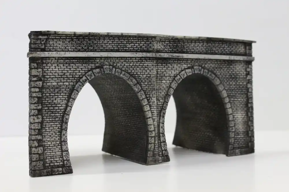 P21DM HO portale tunnel doppio binario in resina fornito dipinto come foto Novità