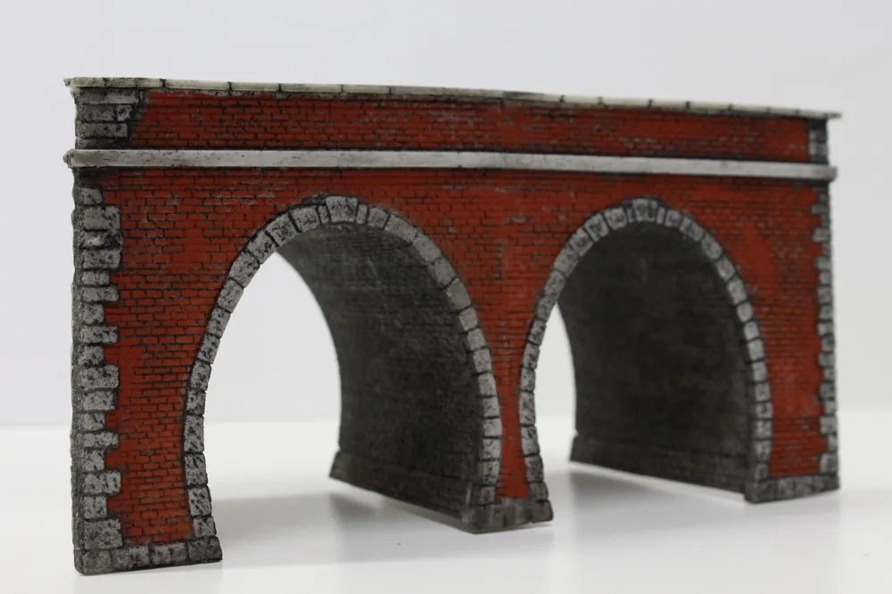 Non Perdere P21r DM HO portale tunnel doppio binario in resina fornito dipinto come foto