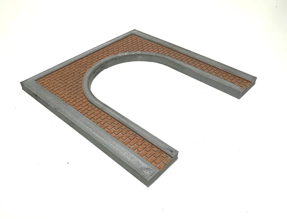 Prezzo Ridotto 1656DM HO portale FS 1 binario mattoni rossi e cemento dipinto, scala 1 87