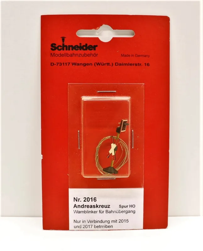 2016 Schneider HO Segnale a croce con led rosso lampeggiante per passaggi a liv. Offerta Del Giorno