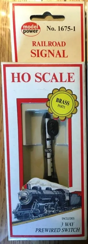 Professionale 1675 Model Power USA HO Segnale ferroviario 2 luci con switch altezza mm. 70