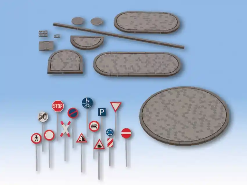 60525 Noch HO Set decorazione stradale scala 1 87 Esclusivo