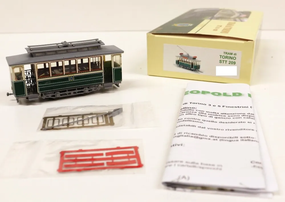 STT209nm Leopold Halling Tram di Torino HO 1 87 Streetcar Tramway non motorizzat Soddisfatti O Rimborsati