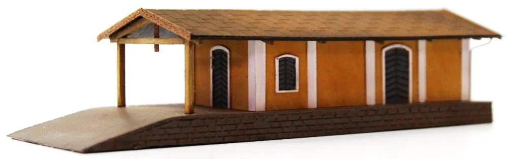 Sconto 228DM Magazzino scalo merci delle FS artigianale in resina e legno scala N