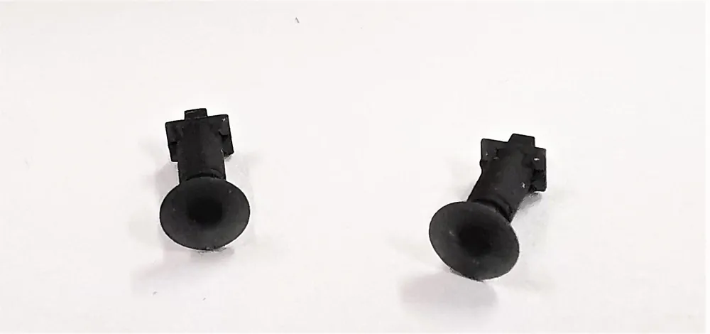 Ultima Occasione 9015DM Respingenti Carrozze FS piatto tondo, colore NERO conf 4 pz scala 1 87