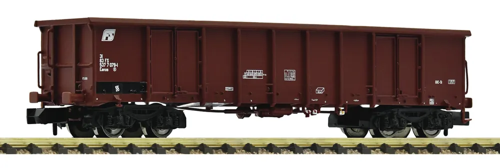 830254 Fleishmann N 1 160 Carro a sponde alte a carrelli FS tipo Eanos, logo Economico