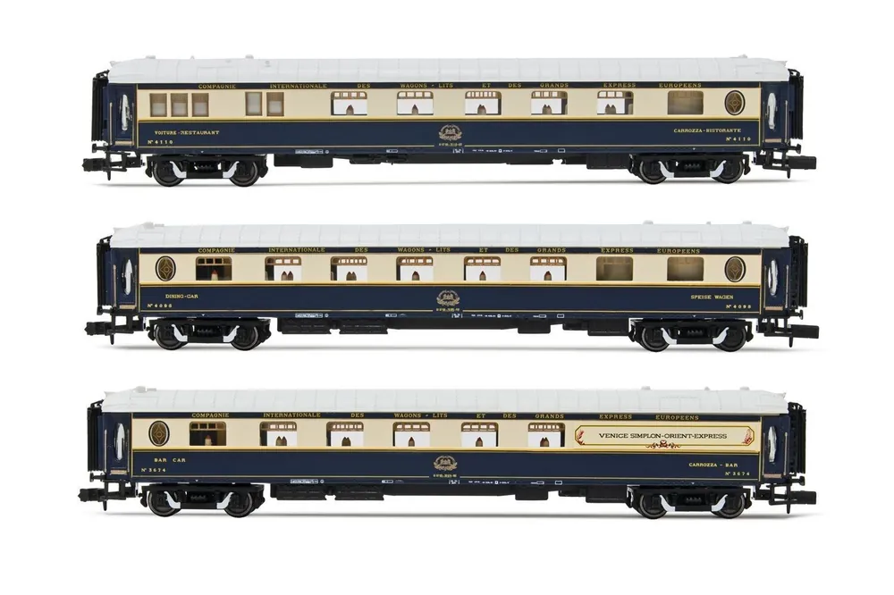 HN4398 Arnold set 3 carrozze Venice Simplon Orient Express Scala N 1 160 Prezzo Conveniente