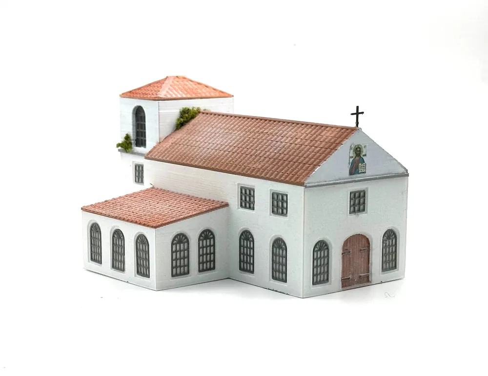 1684DM Chiesa stile italiano montata e dipinta come da foto scala N 1 160 Di Tendenza