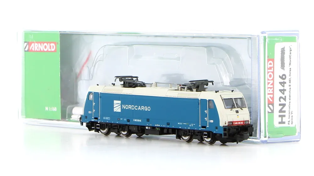Scelto Dai Clienti HN2446 Arnold locomotiva elettrica FS E 483, livrea ‘Nord Cargo‘ Scala N 1/160