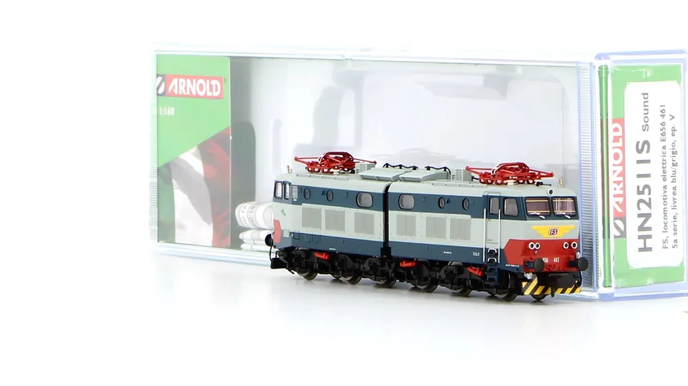 Subito Disponibile HN2511S Arnold loco FS E656 461 Caimano‘ GRIGIO BLU V s. DCC SOUND Scala N 1/160