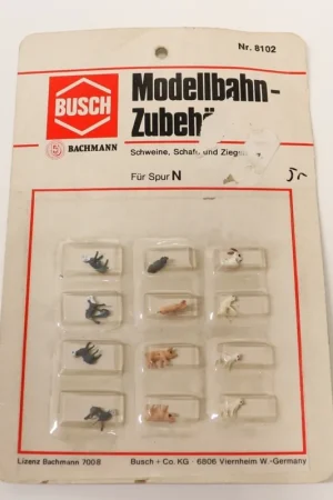 Solo Oggi 8102 Busch confezione con 12 animali vari da fattoria scala N 1 160