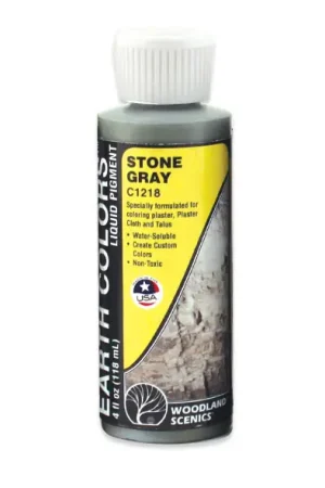 C1218 Woodland scenics pigmento liquido grigio roccia colorazione montagne Esclusivo