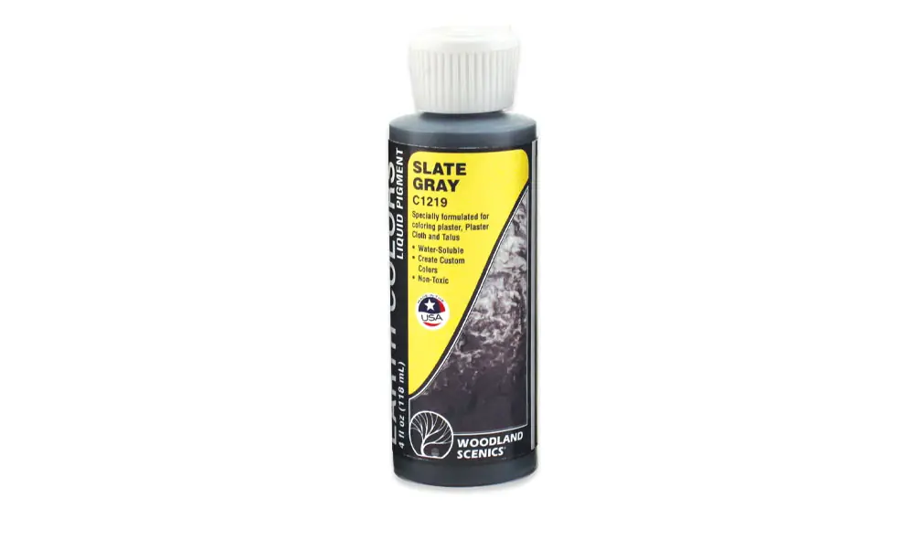 C1219 Woodland scenics pigmento liquido grigio ardesia colorazione rocce Quantità Limitata
