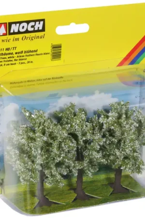 Promozione 25111 NOCH HO 3 ALBERI DA FRUTTA IN FIORE DA 8 CM.
