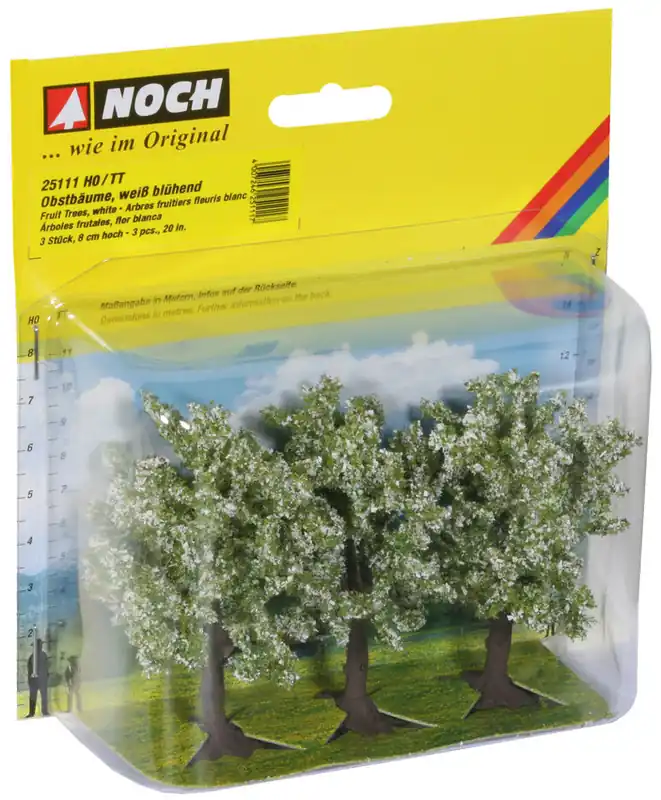 Promozione 25111 NOCH HO 3 ALBERI DA FRUTTA IN FIORE DA 8 CM.
