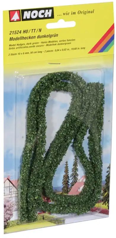 Offerta 21524 Noch Ho Confezione siepi verde scuro 2 pezzi da cm. 50 cadauno