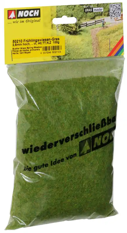 50210 Noch HO Erba in microfili verde medio confezione 100 g alt mm 2.5 Saldi