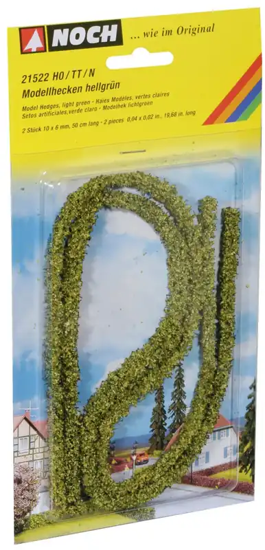 21522 Noch HO Confezioni siepi verde chiaro 2 pezzi da cm. 50 cadauno Subito Disponibile