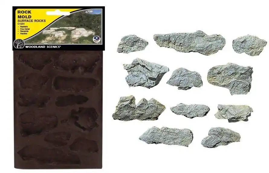 Compra Oggi Stesso C1231 Woodland Scenics Stampo in gomma per creazione rocce con massimo realismo