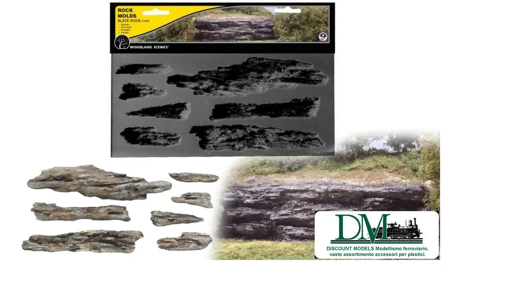 C1247 Woodland Scenics Stampo in gomma per creazione rocce con massimo realismo Direttamente Dal Produttore