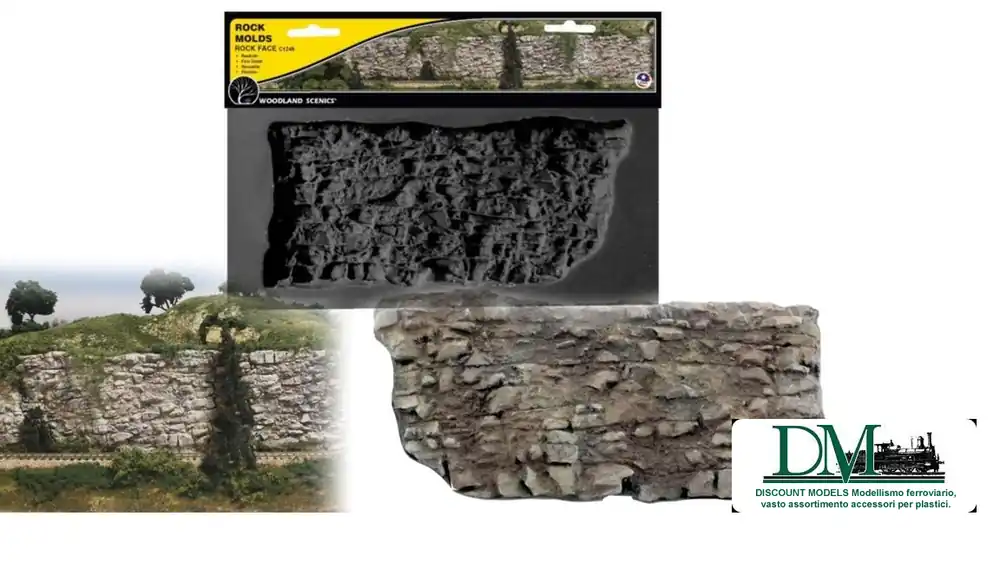 Non Perdere C1248 Woodland Scenics Stampo in gomma per creazione rocce con massimo realismo