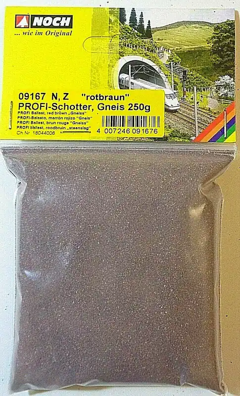 09167 Noch Massicciata scala N marrone rosso conf da gr 250 gran da 0.1 a 0.6 mm Ordina Subito