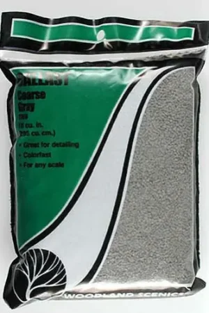 WB89 Woodland Scenics Pietrisco grana grossa colore grigio 345 cmq gr. 220 Reso Gratuito