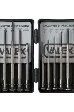 1463679 Valex Cacciaviti di precisione 11 pezzi a taglio e a croce come da foto Direttamente Dal Produttore