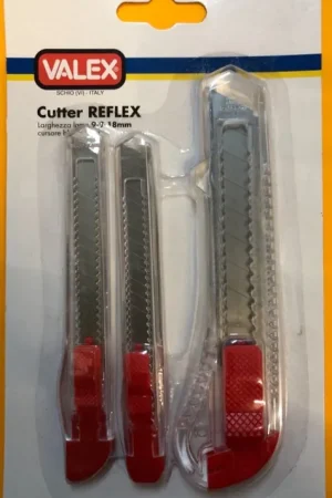 1463112 Valex Set 3 tagkierini cutter con cursore blocca lama serie reflex Prezzo Basso