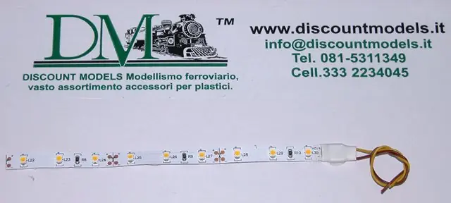 059 D.M. Striscia 12 led SMD luce blu per carrozze mis. 200 x 8 mm. Must-Have