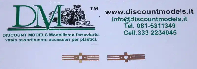 067K D.M. 3 coppie lamelle prendicorrente universali per carrozze e carri Esclusivo