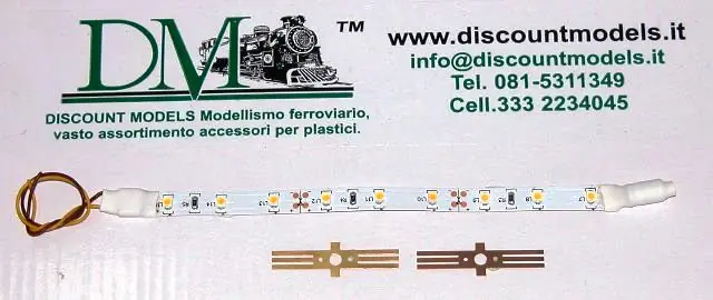 053K D.M. KIT Illuminazione a 9 LED smd per carrozze luce calda analogico digit. Solo Oggi