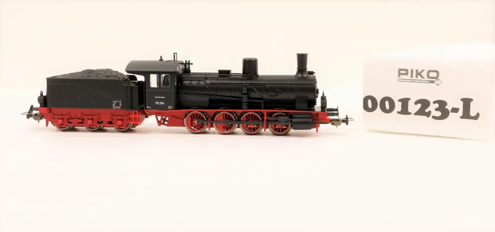 00123-L Piko HO Loco tender BR 55.284 G7 delle DR da start set nuova Spedito Oggi