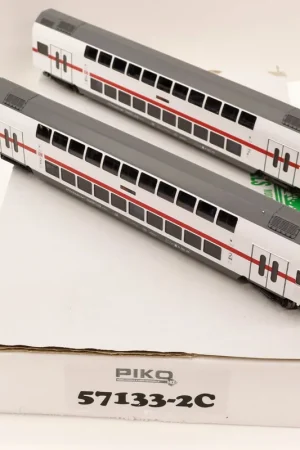 00133-2C Piko Set 2 carrozze doppio piano Intercity delle DB ep V scala HO Nuovo Arrivo